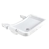Hauck 3 in 1 Essbrett Alpha Tray / tiefenverstellbares Essbrett / herausnehmbarem Tablett /kompatibel mit mitwachsenden Holzhochstuhl Alpha+ & Beta+ / Bechervertiefung /erhöhter Rand / Weiß | 1er Pack
