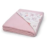 LUMALI Ultra Weiche Rosa Babydecke Baumwolle 75x100cm, Baby Kuscheldecke - Babydecke Winter, Babydecken - Oeko-TEX Baby Blanket Newborn für einen Kinderwagen