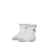 PUMA Unisex Baby Puma Abs Baby (2 Pack) Socks, Grey Melange, 15-18 EU