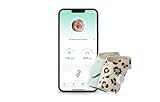 Owlet Smart Sock 3 – Babyphone – Verfolgen Sie Herzfrequenz, Sauerstoff und Schlaftrends (0-18 Monate) – Leopard
