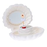 Yardwe 1 Stück Box Musik Schmuckschatulle Musikalische Geschenke Mechaniker Ornament Krippe Dekor Karussell Spieluhr Musikalische Schmuck Aufbewahrungsbox Drehbare Musikfigur Ohrringe