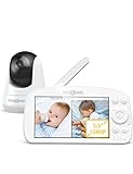 Babyphone mit Kamera 1080P, Paris Rhône Video Baby Monitor mit 5.5 Zoll großes Display, Bewegungs- und Geräuscherkennung, 2-Wege-Gespräch, 5000 mAh Akku, Infrarot-Nachtsicht, 960ft Reichweite, VOX