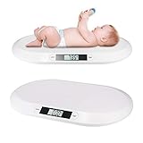 Digitale Waage, 20 kg, max. elektronische Babywaage, KG/Lb/ST, HD, LCD-Bildschirm, für Neugeborene, Babys, Weiß