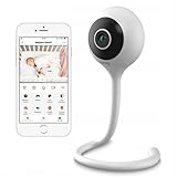LIONELO Babyline Smart elektronisches Babyphone, Baby Monitor, Baby Camera Wi-Fi, Mobile Applikation, Bewegungs Geräuscherkennung, Sichtbarkeit im Dunkeln, Zwei-Wege Kommunikation, Temperatursensor