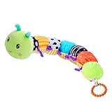 OATTIS Musikalisches Raupenspielzeug,Sinnesspielzeug in Raupenform | Knister-Rasselspielzeug für Neugeborene im Alter von 0 bis 12 Monaten, Jungen und Mädchen, Beißspielzeug, Raupen-Stofftier