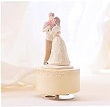 ZNULA Spieluhr Statue Charakter Retro Paar Spieluhr Hochzeit Geburtstag Geschenk Drehbare Spieluhr (Farbe: Falling in Love)