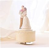 ZNULA Spieluhr Statue Charakter Retro Paar Spieluhr Hochzeit Geburtstag Geschenk Drehbare Spieluhr (Farbe: Falling in Love)