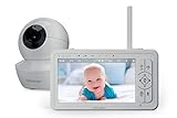 Babysense 5' HD-Babyphone mit Kamera und Audio, 720p, Fernbedienung Schwenk- und Neigefunktion, Verstellbares Nachtlicht, Lange Reichweite, Zwei-Wege-Audio, 4-facher Zoom, Nachtsicht, 4000mAh Akku