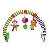 SouiWuzi Baby Kinderwagen Spielbogen Anhänger Regenbogen mit Clip Stoffed Lasted Doll Sensory Travel Pram Activity Bar Hanging Toy, Anhänger