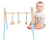 Ghirting Wooden Gym Frame, Foldable Wooden Frame Play Toy for Newborns, Kids Fitness Equipment for Game Room, Nursery Room, Early Childhood Education Center, Newborn Room