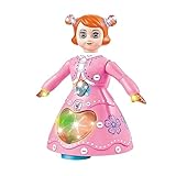 Tytlyworth Ballett,3D-LED-Lichter Prinzessin tanzende - 360° drehende Ballerina-Prinzessin-Musik, elektrisches Musik-Feenmädchen-Spielzeug, Spieluhr