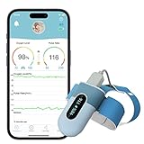 Pulsoximeter Baby, Sauerstoffsättigung Messgerät Baby, Verfolgen kontinuierlich Sauerstoffgehalt, Herzfrequenz und Körperbewegungen Ihres Babys, Baby Oximeter mit iOS/Android App