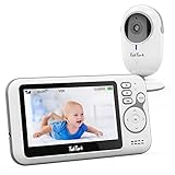 TakTark Babyphone mit Kamera, 4.3'' Video Baby Monitor, Babyphone Babyfon mit Kamera und Audio mit VOX, Gegensprechfunktion, Nachtsicht, Digitalzoom, Temperaturüberwachung und Keine störenden Lichter