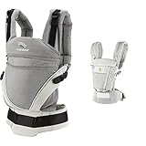 manduca Babytrage XT (Einheitsgröße, grey-white) & Ergobaby Adapt Babytrage für Neugeborene ab Geburt, 3-Positionen SoftFlex Mesh Ergonomische Babybauchtrage Rückentrage Baby-Tragetasche, Pearl Grey