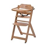 Safety 1st Timba - Mitwachsender extragroßer Hochstuhl mit abnehmbarem Tisch, Buchenholz, Naturholz, 1 Stück (1er Pack)