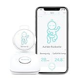Sense-U Baby Monitor 3 mit App: Überwacht Bewegungen des Babys, Seine Schlafposition, die gefühlte Temperatur, von jedem Standort aus, mit Licht- und Tonalarm