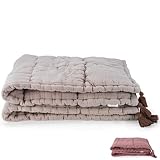 Liomio® Krabbeldecke für Baby 100x100 cm gepolstert [Made in EU] Baby Krabbeldecke 100% Baumwolle Musselin [Oeko-TEX®100] weich & kuschelig auch als Babydecke, Spieldecke & Krabbelteppich [Beige]