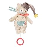 Fehn 060119 Mini-Spieluhr Bär – Aufzieh-Spieluhr mit herausnehmbarem Spielwerk – Melodie 'Brahms Wiegenlied' – Für Babys und Kleinkinder ab 0+ Monaten – Maße: 20 cm