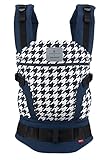 manduca FIRST Babytrage   Baby- und Kindertrage mit Rückenverlängerung & ergonomischen Hüftgurt für Kinder von 3,5 bis 20kg (Pepita Navy)