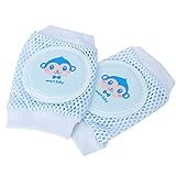 Krabbel-Knieschützer für Babys, atmungsaktiver Sicherheits-Knieschutz, weiche, wiederverwendbare, rutschfeste Knieschützer für Kleinkinder(Blau)