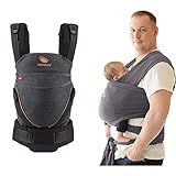 manduca Babytrage XT & Sling Tragetuch  slate/grau  Elastisches Babytragetuch aus Bio-Baumwolle mit GOTS Zertifikat, ohne Elastan, für Babys & Neugeborene ab Geburt