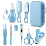 PandaEar Baby Pflegeset 15 teilige Erstausstattung für Neugeborene, Baby Nagelpflegeset Care Set, Baby Nagelfeile Babykamm, Bürste, Fingerzahnbürste, Nagelschneider, Schere, Nasenaspirator
