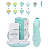 Elektrische Baby Nagelfeile, Maniküre & Pediküre Nagelpflege Set 10 in 1 Nagelfeile mit LED- Licht für Babys, Kleinkind, Erwachsene, gesund und Sicher, macht baby fröhlich (Batterien NICHT inklusive)