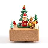 YOOPKA Spieluhr Weihnachten hölzerne Musikkasten, Keine Batterie Wohnkultur, Geschenk zum Valentinstag Weihnachten Geburtstag Spieluhren Mädchen (Blue : Bronze)