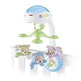 Fisher-Price 3-in-1 Traumbärchen Mobile Nachtlicht mit beruhigender Musik und White Noise mit Sternenlichtern Babyerstausstattung, ab 0 Monaten, CDN41