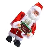 Garneck 1 Stück Weihnachtsmann Babyboy Babygeschenke Plüschpuppe Babydekor Roman Chirstmas Spieluhr Weihnachtsmann Spieluhr Weihnachtspuppe Ornament Grün Partyzubehör Elektrisch