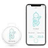 Sense-U Smart Baby Monitor - Babyphone verbindet sich direkt mit Ihrem Smartphone und verfolgt die Bewegung, Schlafposition und Gefühlstemperatur Ihres Babys(grün)