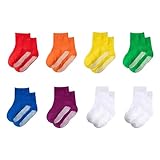 MEMOFYND 8 Paar Kinder Anti-Rutsch-Socken, Kleinkind-Griffsocken, Baby-Bodensocken, Kinder-Thermosocken, Socken-Set, geeignet für Jungen und Mädchen im Alter von 3–5 Jahren (Farbe)