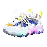 2024 Neu - Leichte -Kinder Kinder Jungen leuchtende Sport Kinder Bling Baby Schuhe Baby Schuhe Leuchtschuhe Mädchen (Blue, 23.5 Toddler)