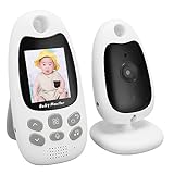 Baby-Sicherheitskamera, Video-Babyphone, 2-Wege-Anrufe, Geringe Latenz, 2-Zoll-Bildschirm, für Zuhause (EU-Stecker)