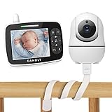 Babyphone mit Kamera und Halterung Danolt 3.5 Zoll Babyfon 720P Video Baby Monitor with Camera Nachtsicht Zwei Wege Audio Vox Schwenk Neige Temperaturüberwachung Schlaflieder