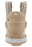 manduca Babytrage XT Monochrome Nougat - All In One Babytrage für Neugeborene ab 3,5 kg und Kleinkinder bis 20 kg – ergonomische Kindertrage mit verstellbarem Steg – Einheitsgröße, braun