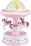 ZNULA Kreatives Karussell Spieluhr Personalisierte Spieluhr Ornament Weihnachten Geburtstag Geschenk für Mädchen (Farbe: 02)