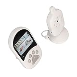 HD-Video-Babyphone, Babyphone, 2,4-Zoll-Farbbildschirm, Infrarot-Nachtsicht, 8 Schlaflieder, Fernübertragung für Zuhause (EU-Stecker)