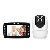 Babyphone-Kamera, Schwenk-Neige-Zoom-Funktion, 2100 MAh Akku, Infrarot-Nachtsicht, 100–240 V, Kabelloses Babyphone für Zuhause (EU-Stecker)