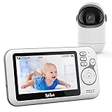TakTark Babyphone mit Kamera, Babyphone 4.3'' Video Baby Monitor, Babyfon mit Kamera und Audio mit VOX, Gegensprechfunktion, Nachtsicht, Digitalzoom, Temperaturüberwachung und Keine störenden Lichter