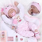 ZIYIUI 55 cm 22 Zoll Reborn Puppe Realistisch Weiches Vinyl silikon Handgemacht Reborn Baby Mädchen Lebensechte Babypuppen Neugeborenes Junge mädchen Spielzeug Weihnachts Geschenk