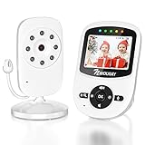 NWOUIIAY Baby Phone Baby Monitor 2.4 GHz Baby Kamera mit LCD Nachtsichtkamera HD Digital Video & Bidirektionale Intercom-Funktion