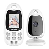 TKMARS Babyphone mit Kamera, Baby Wireless 2.4 Ghz Video Zwei-Wege-Audiokommunikation VOX Nachtsicht Temperatursensor für Babyzimmer Gegensprechanlage wiederaufladbar