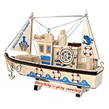 YOOPKA Spieluhr Kreatives Piratenschiff Musikkasten, 10,6 Zinch Hölzerne Uhrwerk Musikbox, Schreibtischdekor Geschenke for Jugendliche/Erwachsene/Familie Spieluhren Mädchen