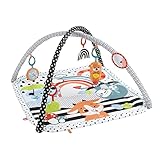 Fisher-Price 3-in-1 Music, Glow and Grow Gym, infant activity play mat for tummy time and take along