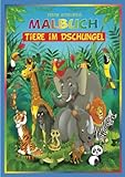Mein schönes Malbuch Tiere im Dschungel: Mein Kinder Malbuch mit 50 schönen Tiermotiven zum kreativen Malen. Ausmalbuch Kinder ab 6 Jahren. Malbücher für Kinder als tolle Geschenkideen