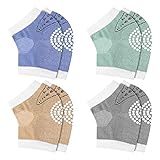 KroY PecoeD 4 Paar Knieschoner Baby Krabbeln Gummipunkte Anti-rutsch Baumwolle Baby Knieschoner ​Krabbelhilfe für Unisex Babys