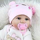 ZIYIUI 55cm Lebensecht Reborn Babys Doll Puppen Silikon Mädchen Babypuppen Junge Realistische Kinder Spielzeug (1)