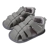 Kleinkind Kinder Baby Mädchen Niedliche Seil Soft Bottom First Walk Schuhe Schuhe Elefanten Sandalen (Grey, 19 Infant)