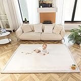 Hakuna Matte Korallen Samtmatte-Spielmatte für Baby 200x150x2cm, Grau – Krabbeldecke für Baby mit Memory-Schaum – Baby Krabbelmatte mit rutschfester Unterseite zum Spielen - OEKO-TEX 100 Zertifikat